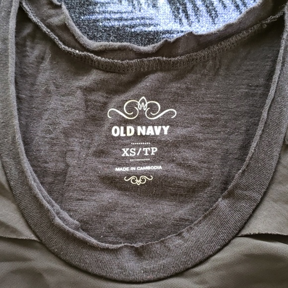 Black nylon/cotton Layered tank top - Picture 2 of 2